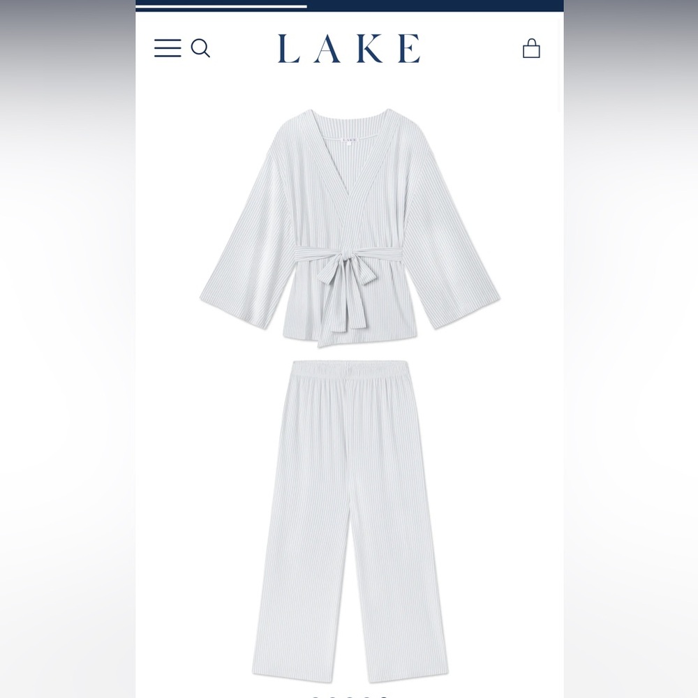 LAKE dream modal Kimono pajama set Fog color size M